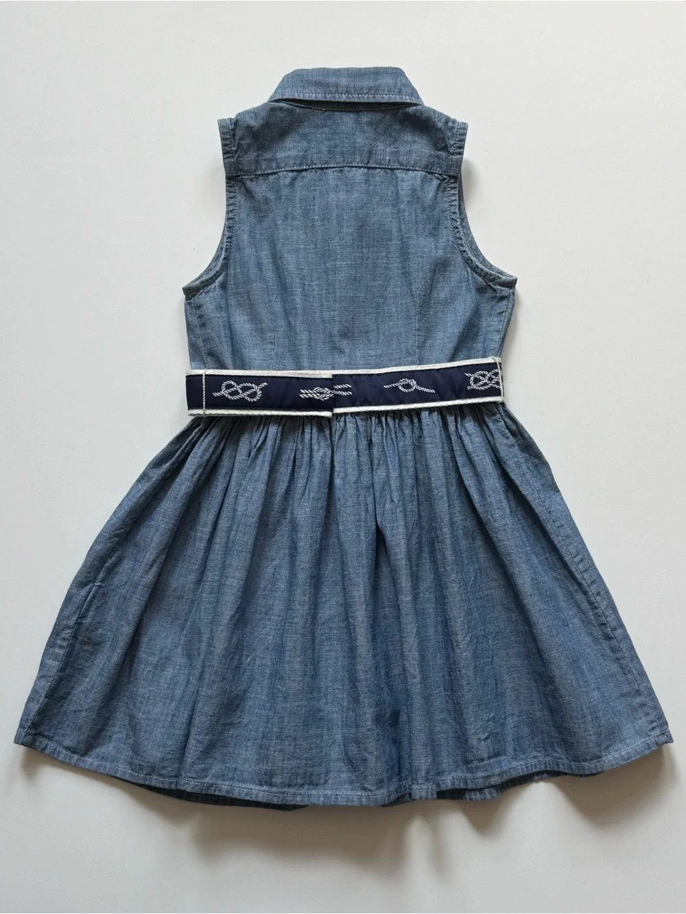 Polo Ralph Lauren Girls Belted Chambray Shirtdress - Size 3/3T